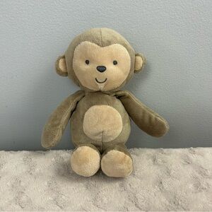 Child of Mine by Carters Monkey Plush Stuffed Animal Rattle Tan Brown 2014 62075